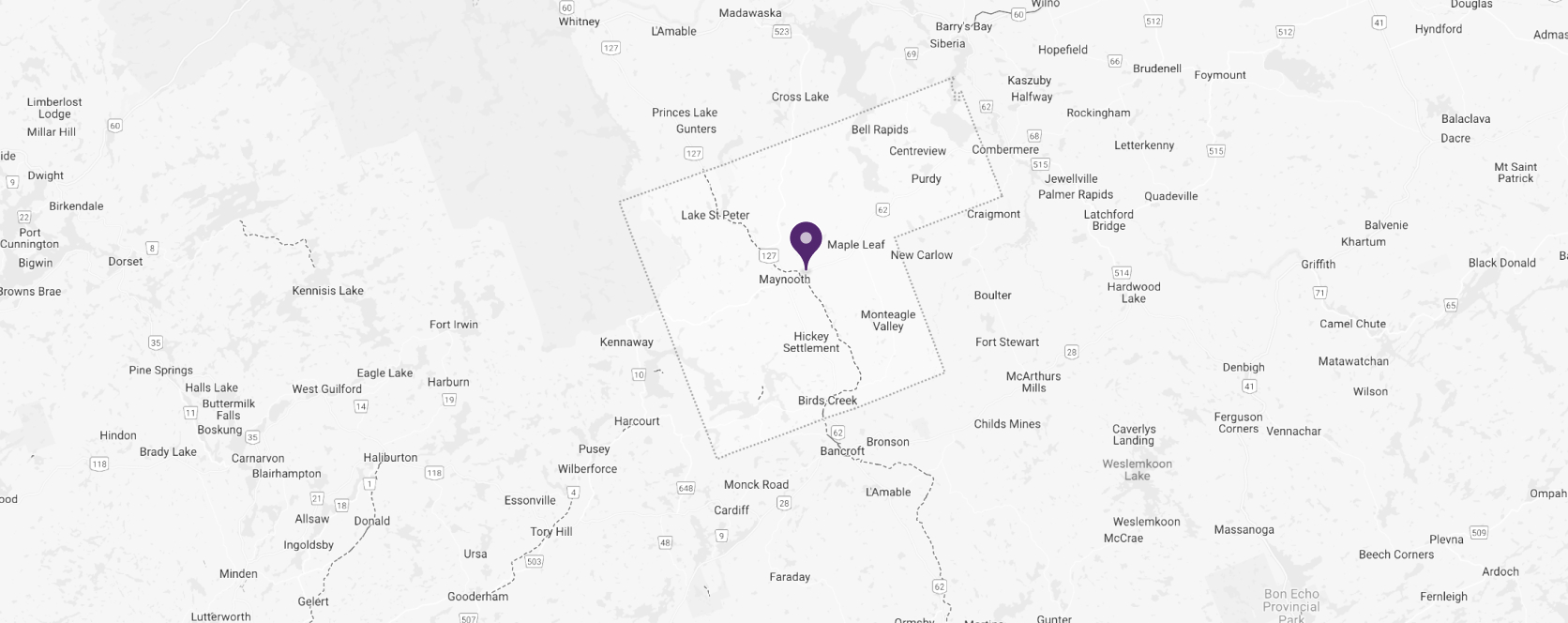 Map Outline of Hastings Highlands