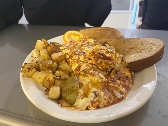 Breakfast food on a plate