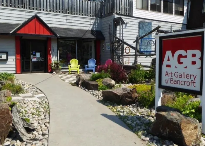 View of the Art Gallery of Bancroft's facade and sign outside