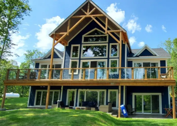 View of the facade of a cottage for rent