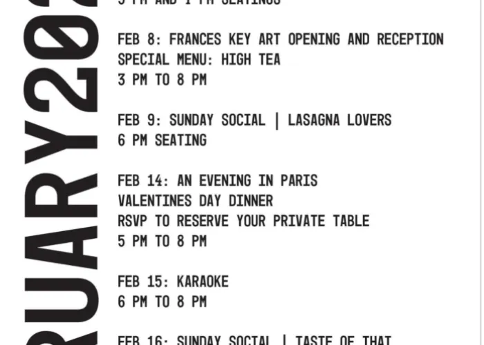 February events at Cube Coffee Bar