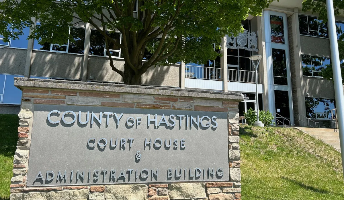 Front entrance to the County of Hastings Administration Building